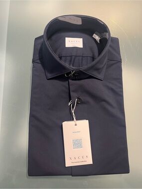 Xacus Men's Dark Navy Dress Shirt